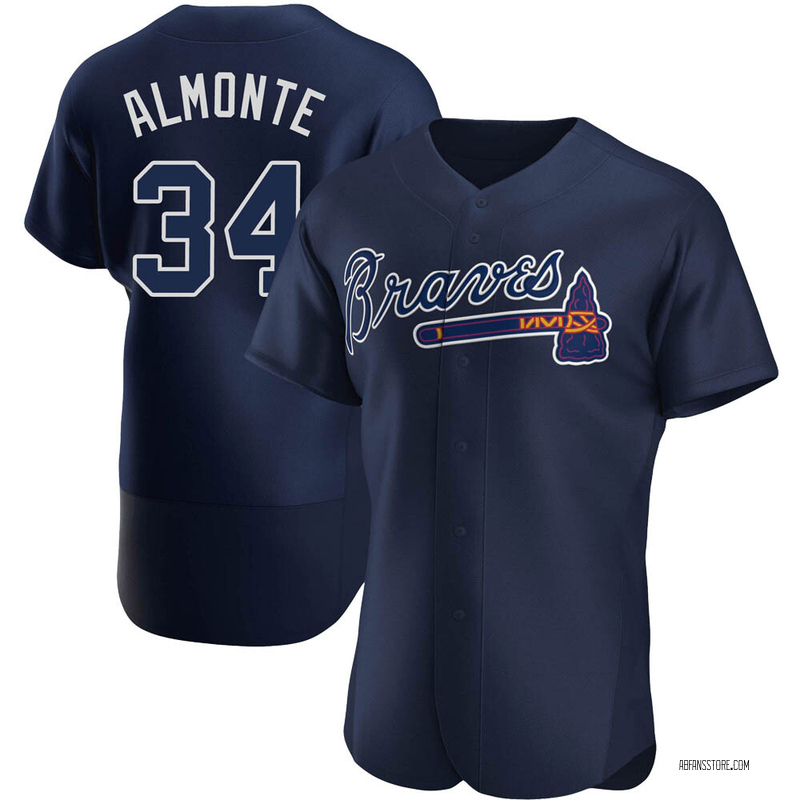 Abraham Almonte Men's Atlanta Braves Alternate Jersey - Cream