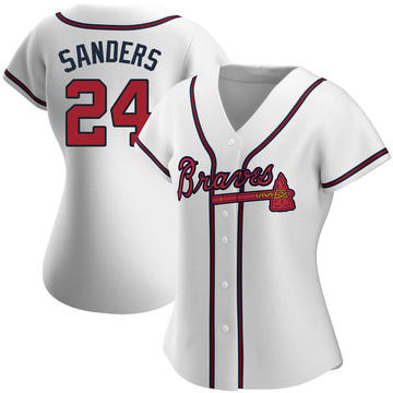 2015 Stitched#24 deion sanders baseball Jersey atlanta braves jersey Red  white shirt deion sanders jersey atlanta - AliExpress