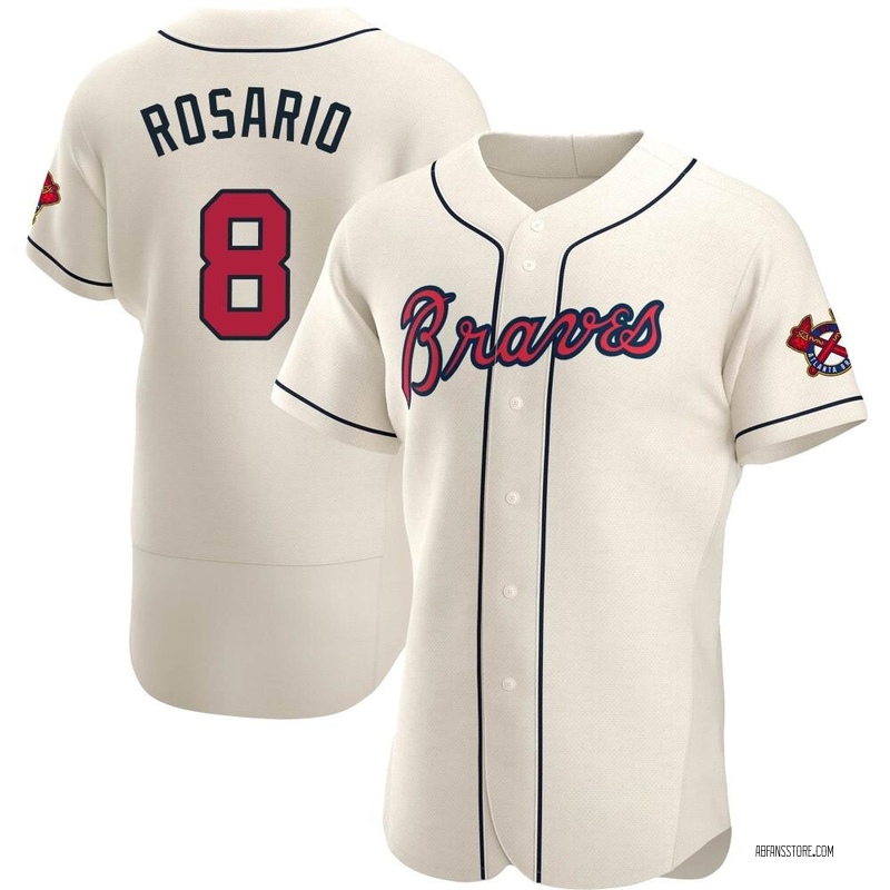 Eddie Rosario Men's Atlanta Braves Home Jersey - White Authentic