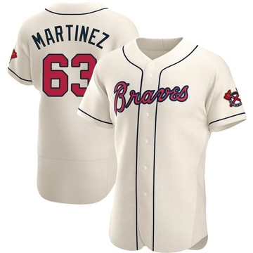 Authentic J.P. Martinez Men's Atlanta Braves Cream Alternate Jersey