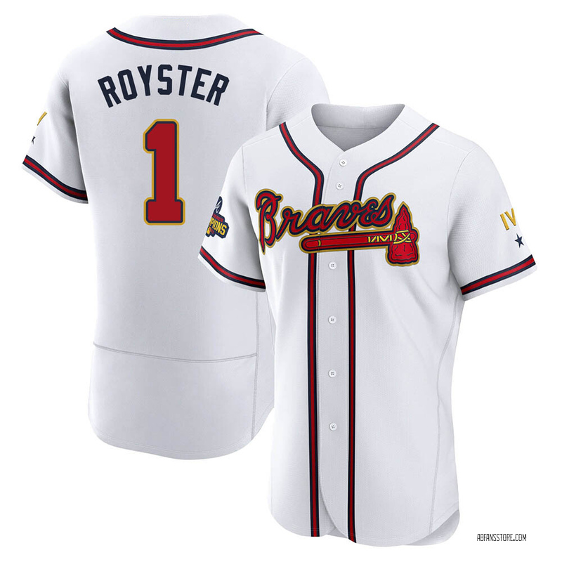 Jerry Royster Men's Atlanta Braves Alternate Jersey - Navy Authentic