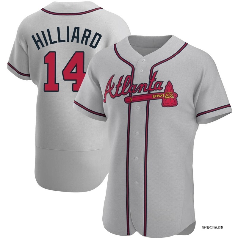 Sam Hilliard Men's Atlanta Braves Jersey - Black/White Replica