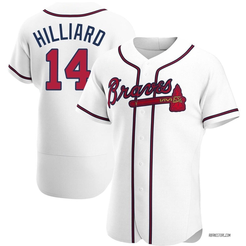 Sam Hilliard Men's Atlanta Braves Jersey - Black/White Replica