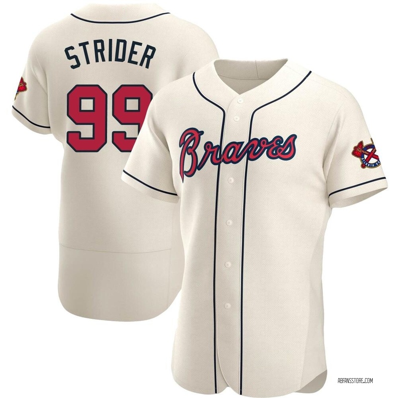 Spencer Strider Men's Atlanta Braves Alternate Team Name Jersey - Navy  Authentic