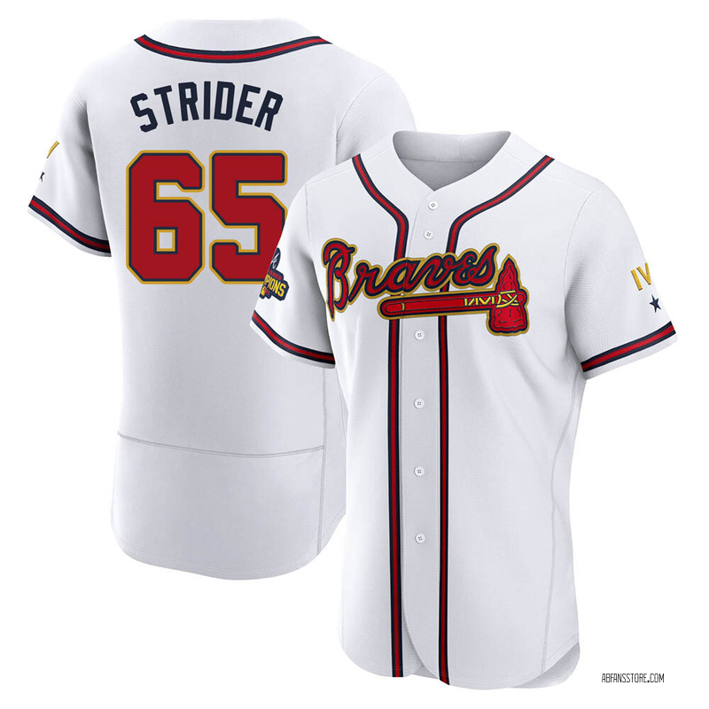 Spencer Strider Men's Atlanta Braves Alternate Jersey - Navy Replica