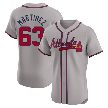 Elite J.P. Martinez Men's Atlanta Braves Gray Road Jersey