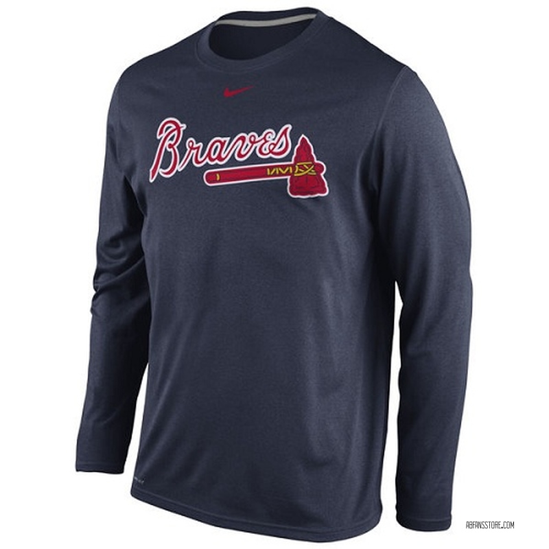 Nike / Men's Atlanta Braves Navy Legend Issue Long Sleeve T-Shirt