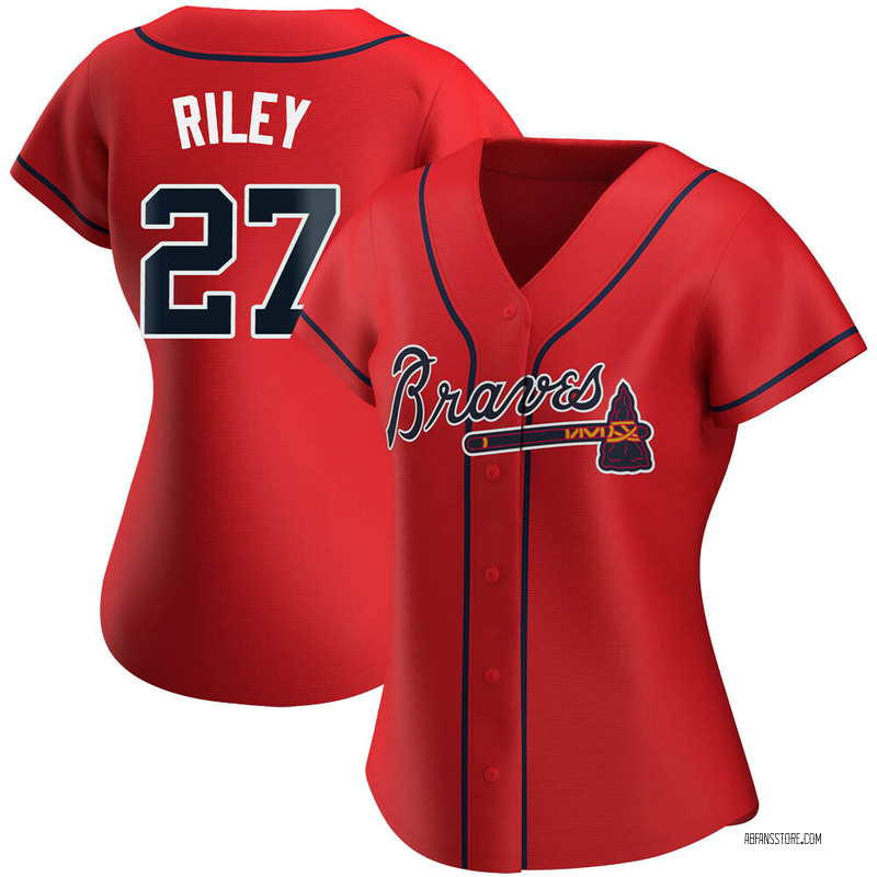 Austin Riley Men's Atlanta Braves Alternate Jersey - Black Golden Replica