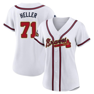 Ben Heller Men's Atlanta Braves White 2022 Program Jersey - Gold