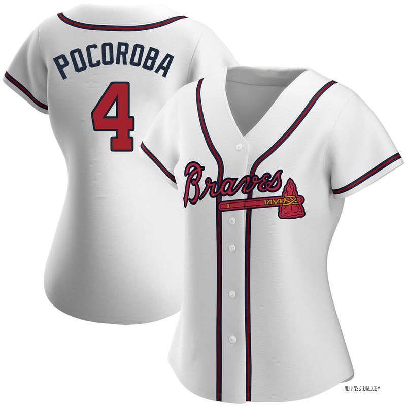 Biff Pocoroba Women's Atlanta Braves Road Jersey - Gray Replica