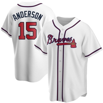 Replica Brian Anderson Men's Atlanta Braves White Home Jersey