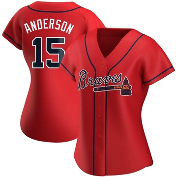 Replica Brian Anderson Women's Atlanta Braves Red Alternate Jersey