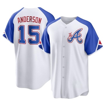 Replica Brian Anderson Youth Atlanta Braves White 2023 City Connect Jersey