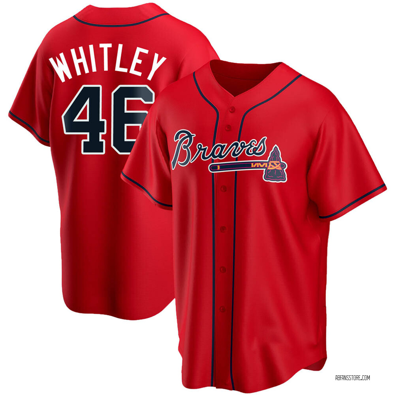 Chase Whitley Youth Atlanta Braves Jersey - Black/White Replica