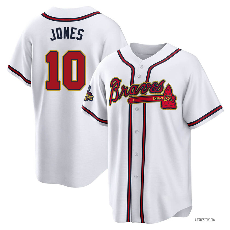 Chipper Jones Men's Atlanta Braves White 2022 Program Jersey