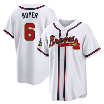 Clete Boyer Atlanta Braves Women's Backer Slim Fit T-Shirt - Ash