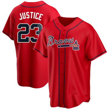 David Justice Atlanta Braves Men's Navy Roster Name & Number T-Shirt 