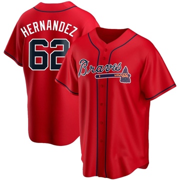 Replica Daysbel Hernandez Men's Atlanta Braves Red Alternate Jersey