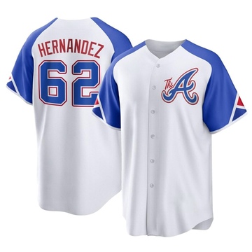 Replica Daysbel Hernandez Men's Atlanta Braves White 2023 City Connect Jersey