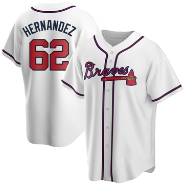 Replica Daysbel Hernandez Men's Atlanta Braves White Home Jersey