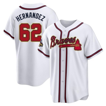 Replica Daysbel Hernandez Youth Atlanta Braves Gold White 2022 Program Jersey