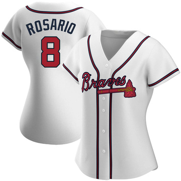 Eddie Rosario #8 Atlanta Braves 2023 Season White AOP Baseball Shirt  Fanmade