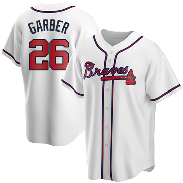 Replica Gene Garber Men's Atlanta Braves White Home Jersey