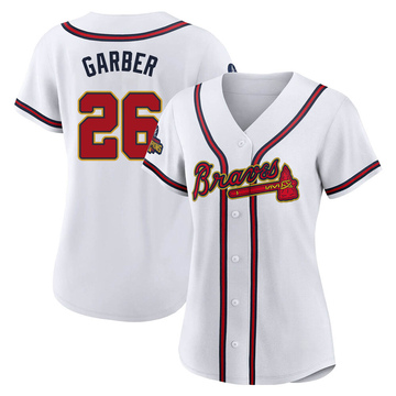 Replica Gene Garber Women's Atlanta Braves Gold White 2022 Program Jersey