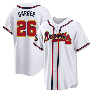 Replica Gene Garber Youth Atlanta Braves Gold White 2022 Program Jersey