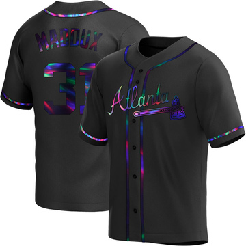 Replica Greg Maddux Youth Atlanta Braves Black Holographic Alternate Jersey