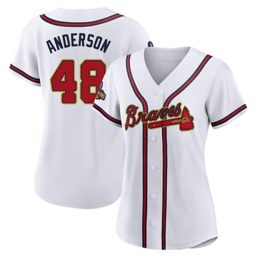 Replica Ian Anderson Women's Atlanta Braves Gold White 2022 Program Jersey