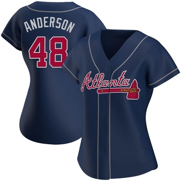 Replica Ian Anderson Women's Atlanta Braves Navy Alternate Jersey