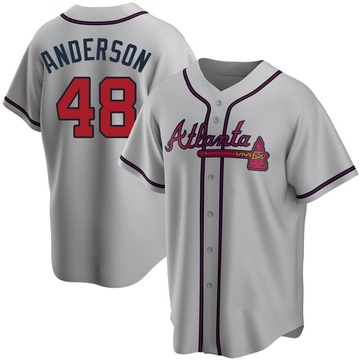 Replica Ian Anderson Youth Atlanta Braves Gray Road Jersey