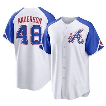 Replica Ian Anderson Youth Atlanta Braves White 2023 City Connect Jersey