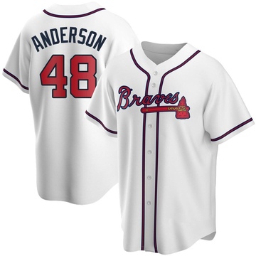 Replica Ian Anderson Youth Atlanta Braves White Home Jersey