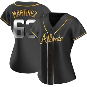 Replica J.P. Martinez Women's Atlanta Braves Black Golden Alternate Jersey