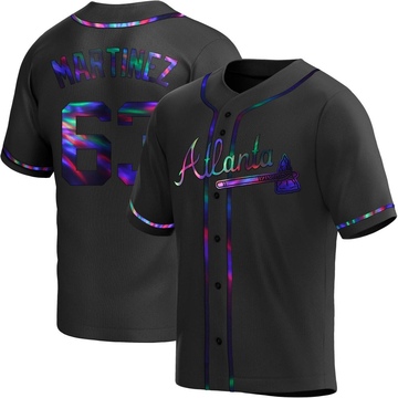 Replica J.P. Martinez Youth Atlanta Braves Black Holographic Alternate Jersey