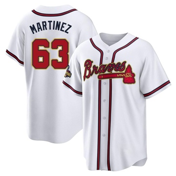 Replica J.P. Martinez Youth Atlanta Braves Gold White 2022 Program Jersey