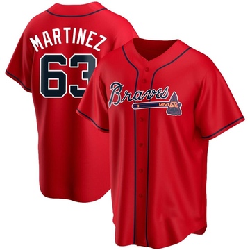 Replica J.P. Martinez Youth Atlanta Braves Red Alternate Jersey