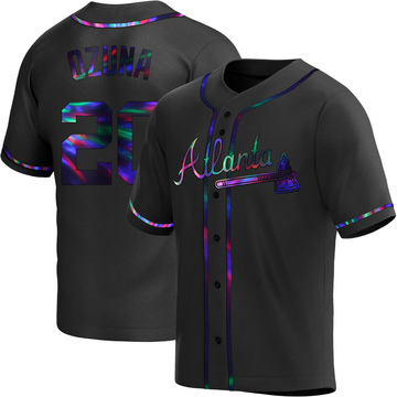 Atlanta Braves Nike Official Replica Home Jersey - Mens with Ozuna 20  printing