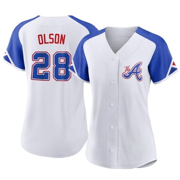 Matt Olson Atlanta Braves Alternate Navy Baseball Player Jersey — Ecustomily