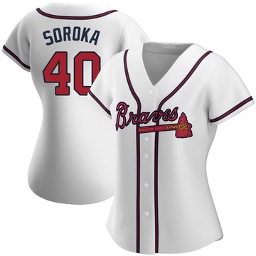 Atlanta Braves #40 Mike Soroka Mlb Golden Brandedition White Jersey Gift  For Braves Fans - Bluefink