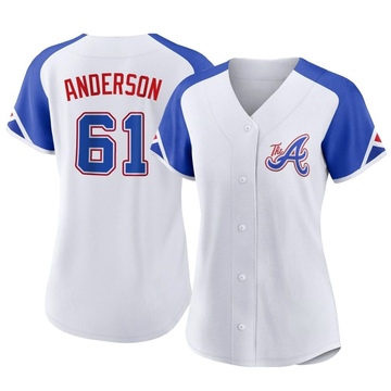 Nick Anderson Men's Nike White Atlanta Braves Home Replica Custom Jersey Size: Medium