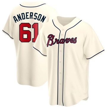 Nick Anderson Men's Nike White Atlanta Braves Home Replica Custom Jersey Size: Medium