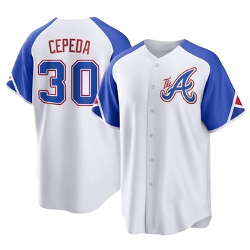 Orlando Cepeda Atlanta Braves Women's Navy Roster Name & Number T-Shirt 