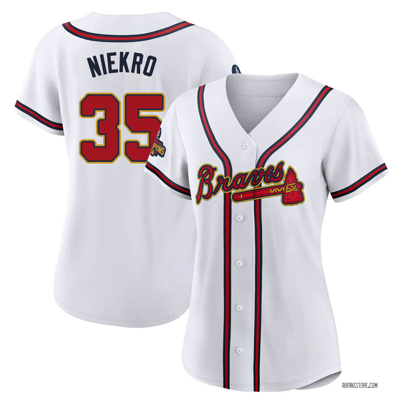 Phil Niekro Men's Atlanta Braves 1969 Throwback Jersey - Grey Replica