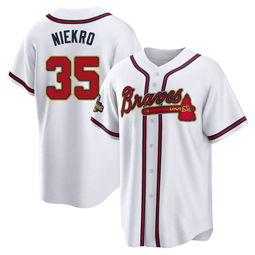 Phil Niekro Atlanta Braves Men's Navy Name and Number Banner Wave T-Shirt 