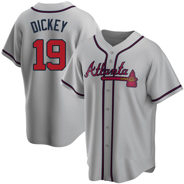 Women's Atlanta Braves #19 R.A. Dickey Red Alternate Stitched MLB