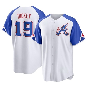 R.A. Dickey Atlanta Braves Youth Navy Name and Number Banner Wave T-Shirt 