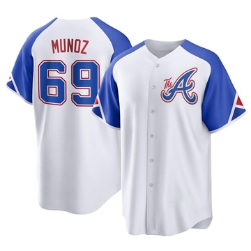 Roddery Munoz Atlanta Braves Youth Navy Roster Name & Number T-Shirt 